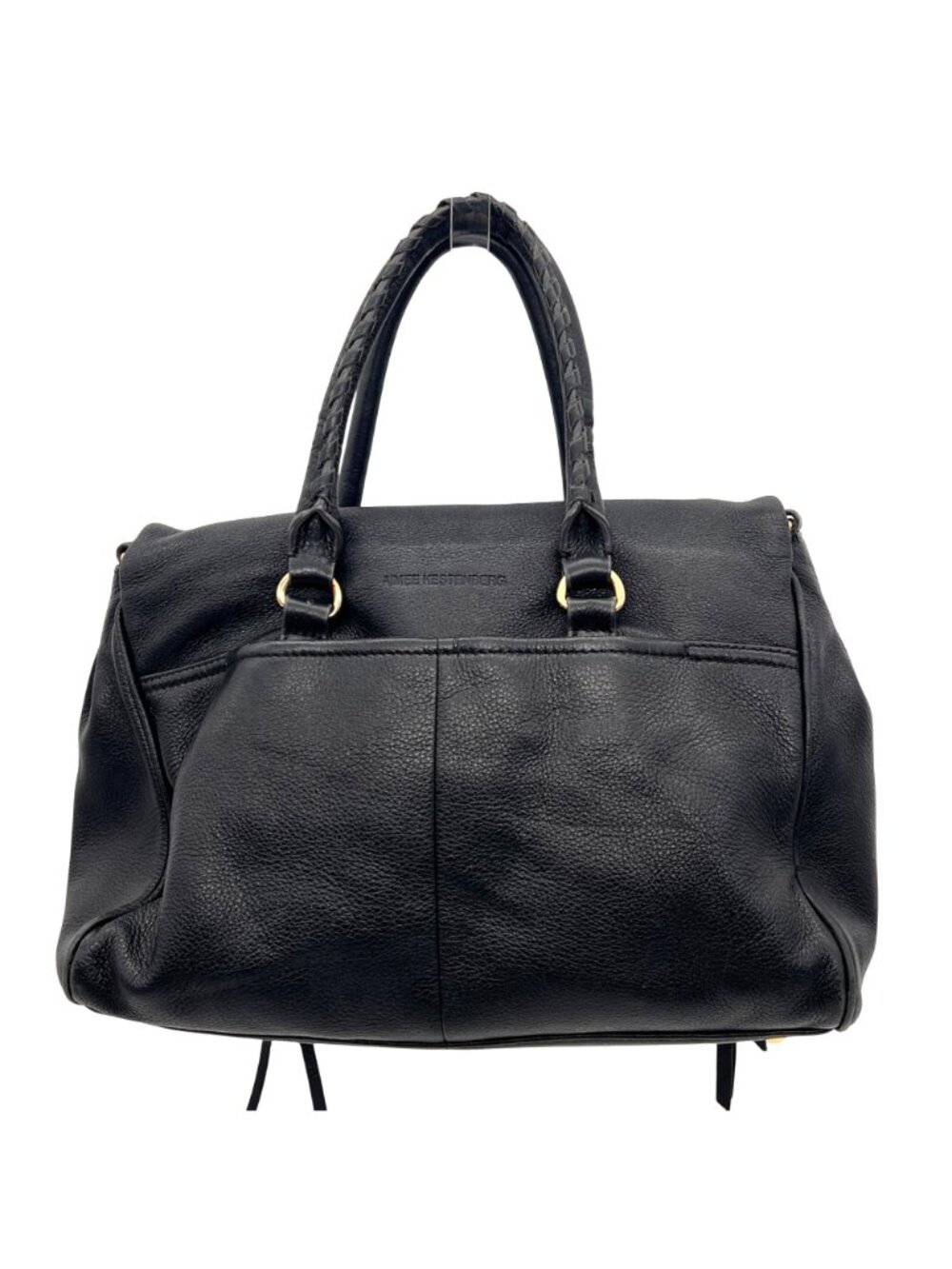 Aimee Kestenberg Snake Print & Black Leather Bag Purse 10 Zippered Compartments - Picture 2 of 16